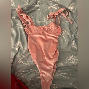 Pink Velvet Sugar Thrillz Dolls Kill Bodysuit